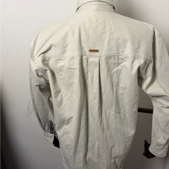 Mossy Oak Men's Casual Button Down Shirt - Beige with Camouflage Accent - Picture 6 of 14